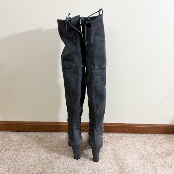 Stuart Weitzman Gray Suede Highland Over the Knee Boots Size 6 Made in Spain - Picture 6 of 10